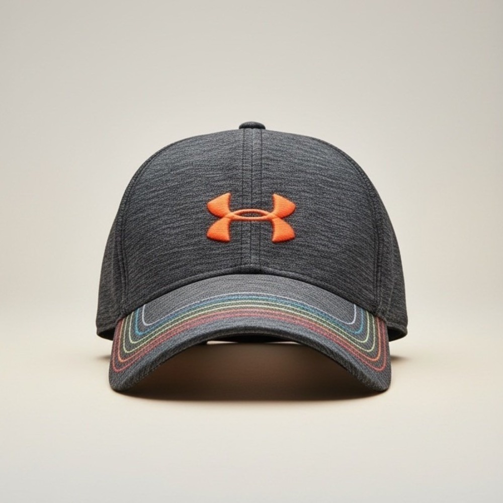 Under Armour Girls Space Dye Renegade Cap Gray Rainbow Stitch Youth Hat OSFA